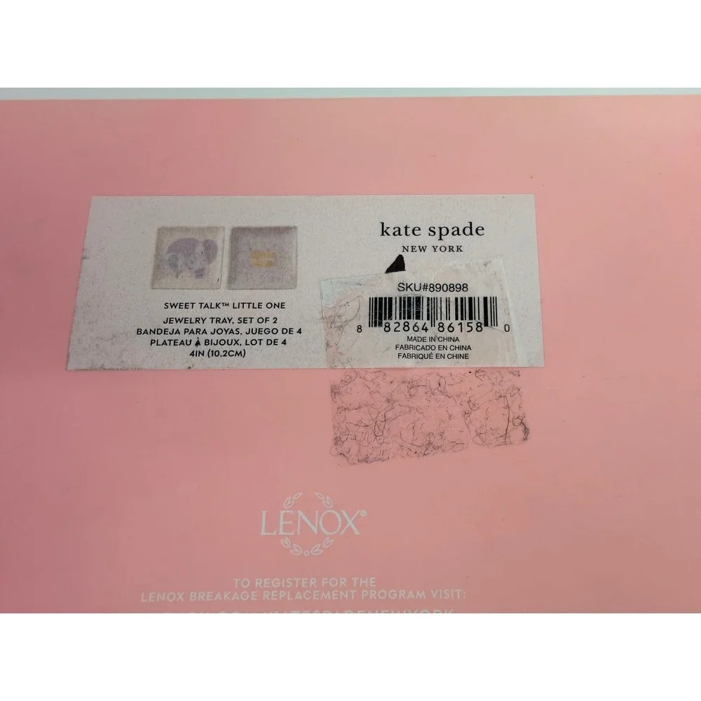 Kate Spade Jewelry Tray Sweet Talk Mini Trinket Tray Set Little One Elephant NEW